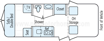 20' 2005 Pleasure-Way Floorplan