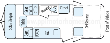 20' 2012 Pleasure Way Floorplan