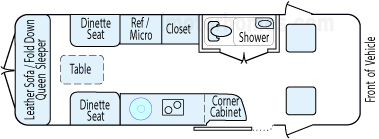 23' 2014 Leisure Travel Free Spirit Diesel Floorplan