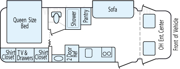 26' 2005 Forest River Lexington w/2 Slides Floorplan