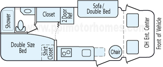 23' 2005 Phoenix Cruiser w/Slide Floorplan