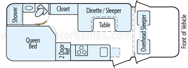 24' 2013 Thor Four Winds Floorplan