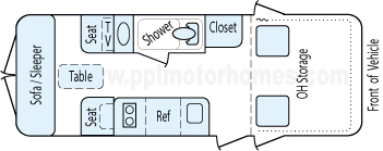 20' 2006 Pleasure-Way Pleasure Way Floorplan