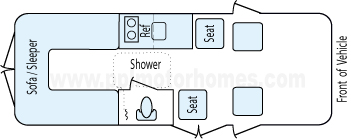 20' 2006 Roadtrek Floorplan