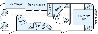 27' 2012 Forest River Wildwood w/Slide Floorplan