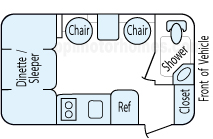 17' 2015 Casita Floorplan