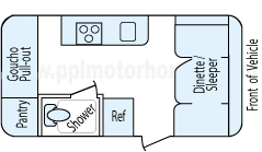 17' 2015 Shasta Airflyte Floorplan