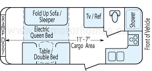 20' 2011 Jayco Octane Super Lite w/Generator  - Toy Hauler Floorplan