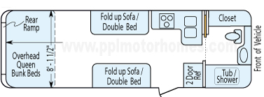 27' 2008 Carson Trailer Fun Runner - Toy Hauler - Bunk House Floorplan
