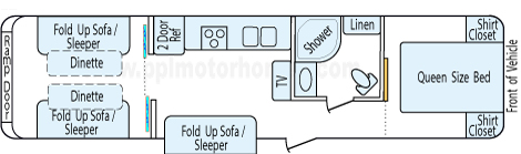 36' 2014 Forest River Work N Play w/Slide - Toy Hauler Floorplan