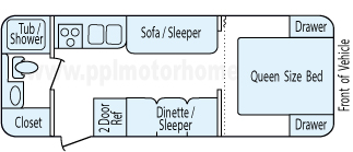 25' 2006 Coachmen Spirit Of America Floorplan