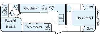 30' 2008 K-Z Sportsmen - Bunk House Floorplan