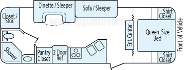 29' 2012 Keystone Passport w/Slide Floorplan