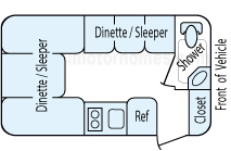 16' 2008 Casita Spirit Deluxe Floorplan