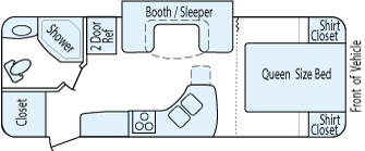 25' 2012 Keystone Cougar w/Slide Floorplan