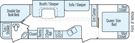 33' 2015 Jayco Jay Flight w/Slide - Bunk House Floorplan