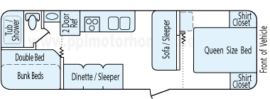 29' 2008 Jayco Jay Flight - Bunk House Floorplan