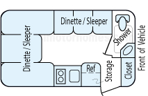 17' 2003 Casita Floorplan
