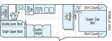 29' 2013 Jayco Jay Flight - Bunk House Floorplan