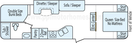 33' 2013 Dutchmen Aspen w/Slide - Bunk House Floorplan