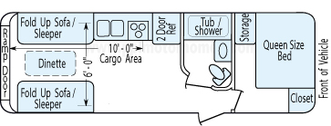26' 2011 Dutchmen Rubicon - Toy Hauler Floorplan