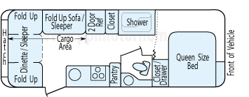 26' 2012 Airstream Eddie Bauer Floorplan