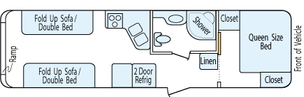 30' 2015 Forest River Work N Play - Toy Hauler Floorplan