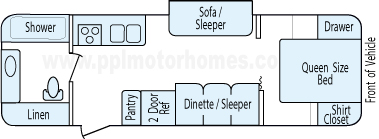 28' 2012 Holiday Rambler Alumalite Ultra w/Slide Floorplan