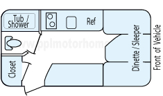 16' 2011 Starcraft RV Ar-One Floorplan