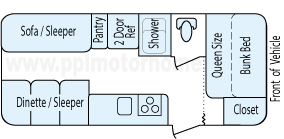 22' 2008 Jayco Jay Feather Sport Floorplan