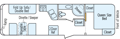 30' 2012 Forest River Work And Play - Toy Hauler Floorplan