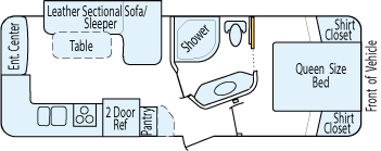 27' 2012 Dutchmen Kodiak w/Slide Floorplan