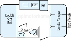 19' 2013 Forest River R-Pod w/Slide Floorplan