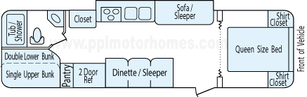 30' 2006 Dutchmen w/Slide - Bunk House Floorplan