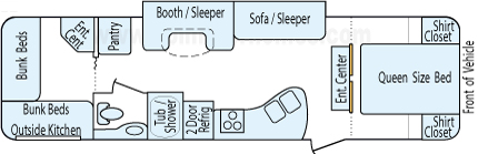 33' 2015 Starcraft Autumn Ridge w/Slide - Bunk House Floorplan