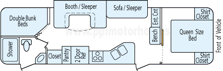 33' 2014 Jayco Jay Flight w/Slide - Bunk House Floorplan