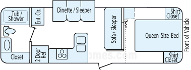 27' 2010 Jayco Jay Flight w/Slide Floorplan