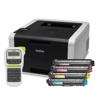 Brother HL-3170CDW Digital Colour Printer with toners and PT-H110 Labeller - Bundle