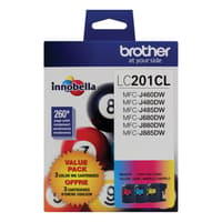 Brother LC2013PKS 3-Pack of Innobella  Colour Ink Cartridges (1 each of Cyan, Magenta, Yellow), Standard Yield