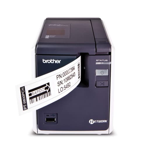 Brother PT‑9800PCN Imprimante d’étiquettes de codes à barres réseau de bureau