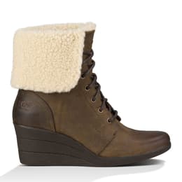 UGG® Women's Zea Leather Uptown Wedge Boots Stout