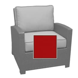 North Cape Cabo Club Chair Cushion - Flagship Ruby W/ Canvas Bay Welt