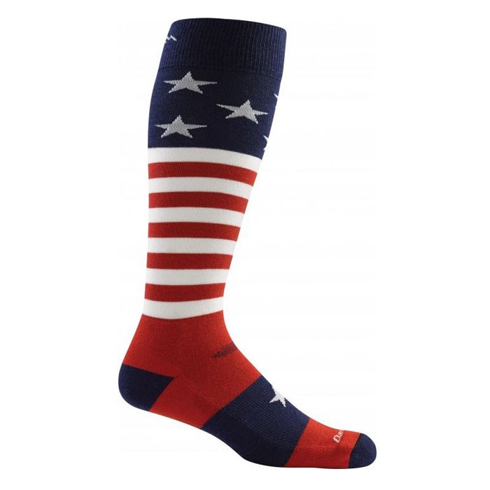 Darn Tough Vermont Men&#39;s Captain Stripe Light Snow Socks