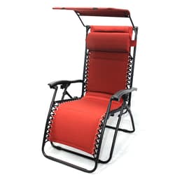 LB International Padded Gravity Lounge Chair with Top