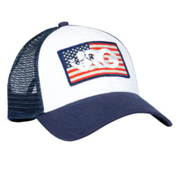 Rowdy Gentleman Men's American Flag Logo Mesh Hat