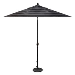 Treasure Garden 9' Auto Tilt Umbrella - Black with Peyton Granite Stripe