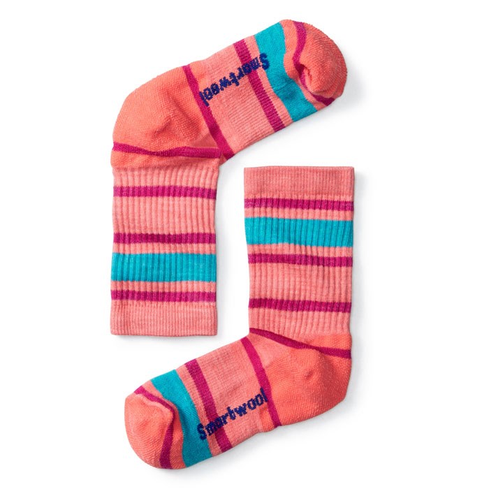 Smartwool Kids&#39; Striped Hike Light Crew Soc