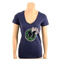 47 Brand Women's Dallas Mavericks Vneck Tee Shirt