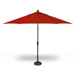Treasure Garden 11' Auto Tilt Umbrella - Black with Jockey Red