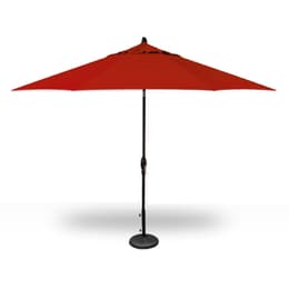 Treasure Garden 11' Auto Tilt Umbrella - Black with Jockey Red